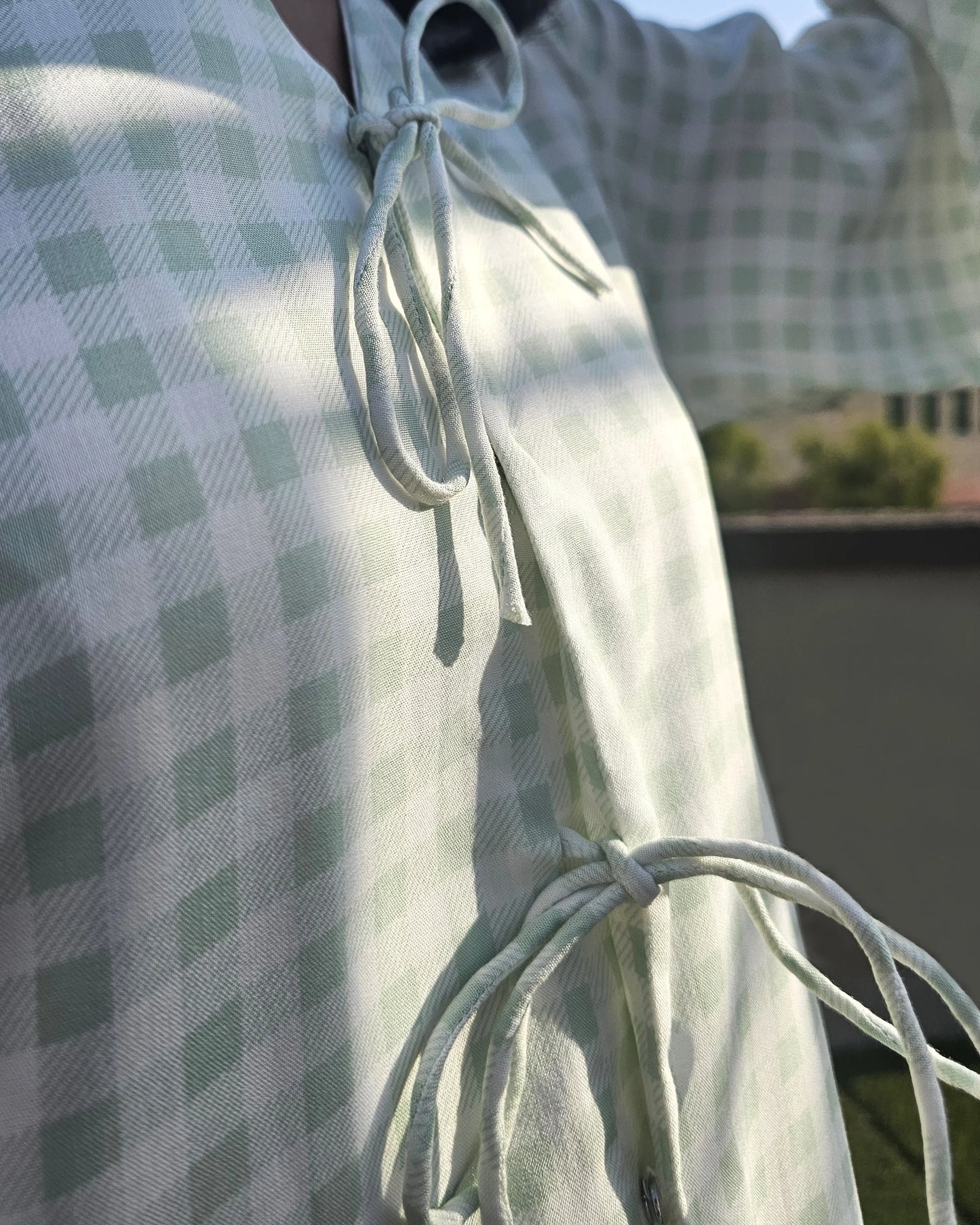 Mint Green Checkered Co-ord Set