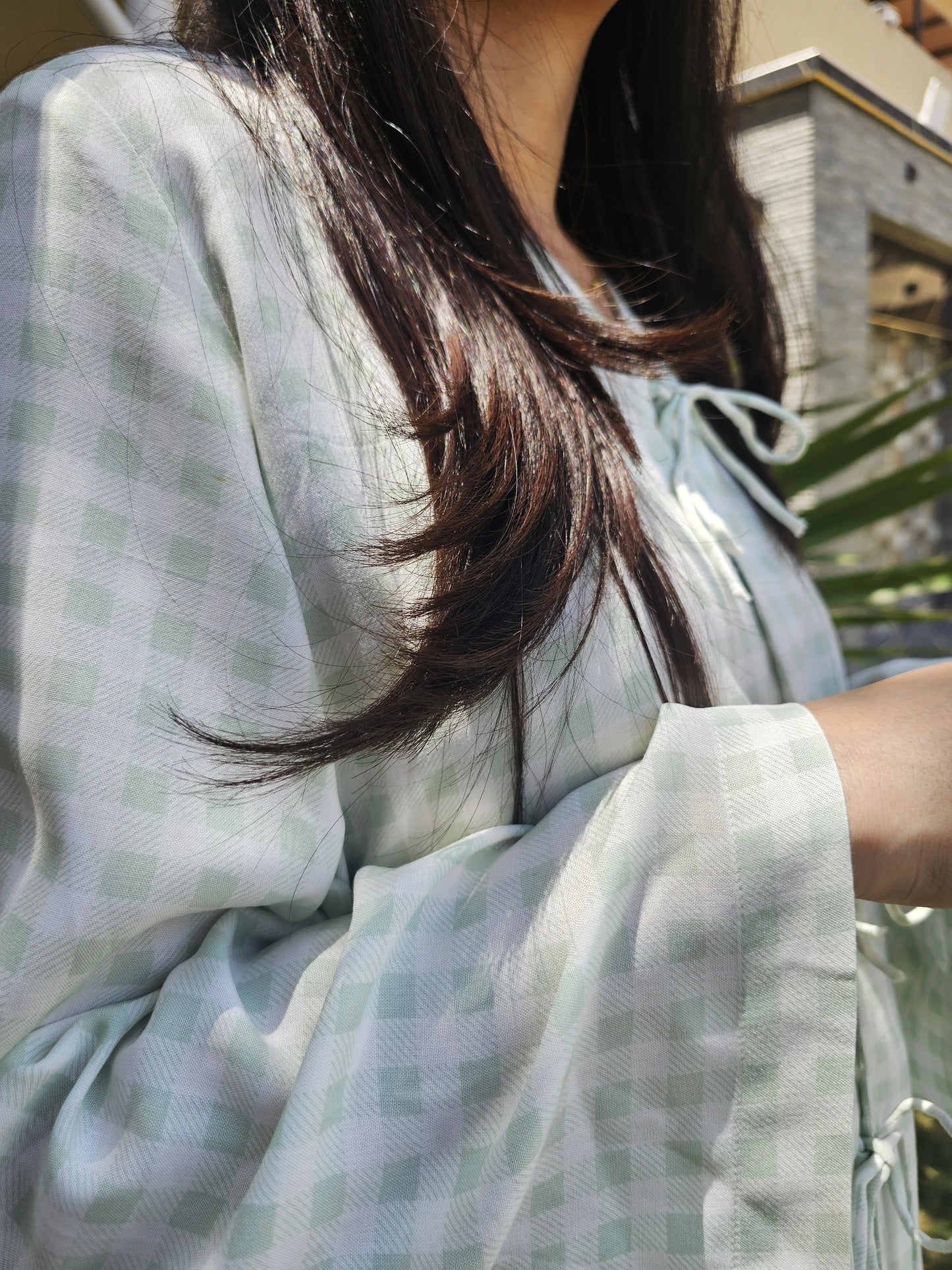 Mint Green Checkered Co-ord Set